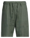 Crossley Man Shorts & Bermuda Shorts Dark Green Size Xxl Linen