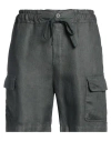 Crossley Man Shorts & Bermuda Shorts Deep Teal Size M Linen In Green