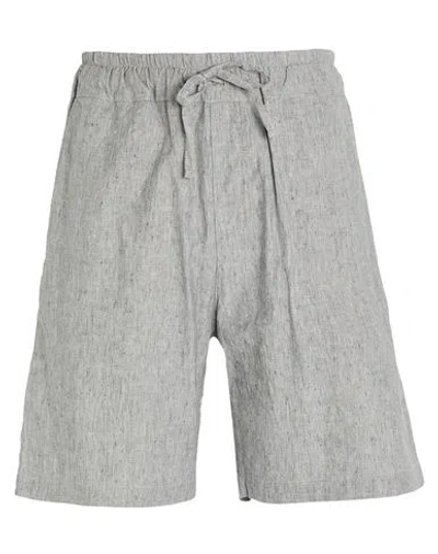 Crossley Man Shorts & Bermuda Shorts Grey Size L Cotton, Linen In Gray