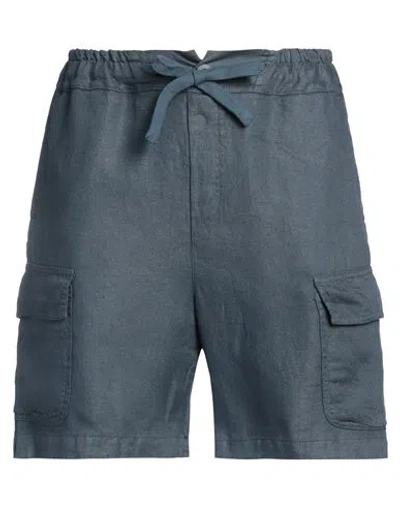 Crossley Man Shorts & Bermuda Shorts Navy Size L Linen
