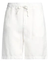 Crossley Man Shorts & Bermuda Shorts White Size S Linen