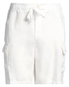 Crossley Man Shorts & Bermuda Shorts White Size Xl Linen