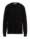 Crossley Man Sweater Black Size L Wool, Cashmere In Black