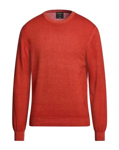 Crossley Man Sweater Brick Size Xxl Cashmere In Red