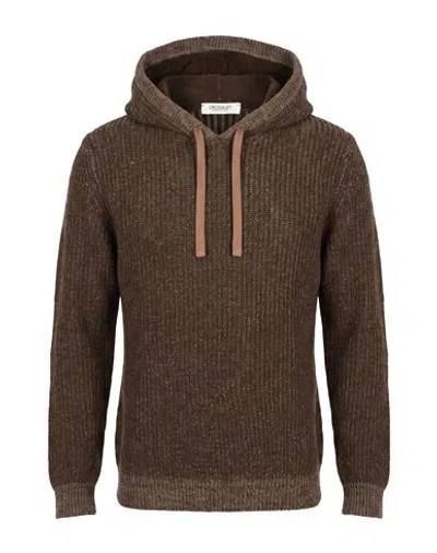 Crossley Man Sweater Brown Size L Cotton, Cashmere