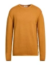 Crossley Man Sweater Camel Size Xl Virgin Wool In Orange