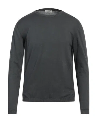 Crossley Man Sweater Charcoal Size L Cotton In Grey
