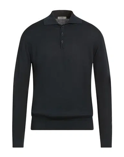 Crossley Man Sweater Charcoal Size Xl Cotton In Blue