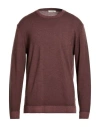 Crossley Man Sweater Chocolate Brown Size L Virgin Wool