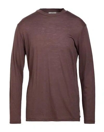 Crossley Man Sweater Chocolate Brown Size L Virgin Wool