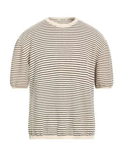 Crossley Man Sweater Cream Size Xl Cotton In Neutral