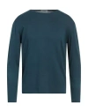 Crossley Man Sweater Deep Teal Size L Cotton In Green