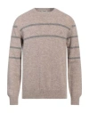 Crossley Man Sweater Dove Grey Size Xl Virgin Wool In Grey