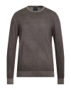 Crossley Man Sweater Grey Size L Cashmere In Brown