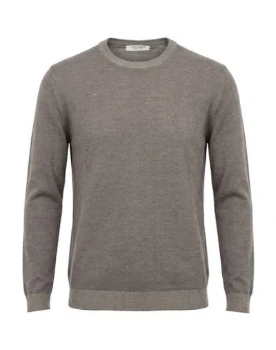 Crossley Man Sweater Grey Size M Virgin Wool In Brown