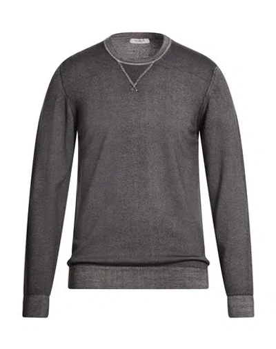 Crossley Man Sweater Grey Size Xl Virgin Wool In Green