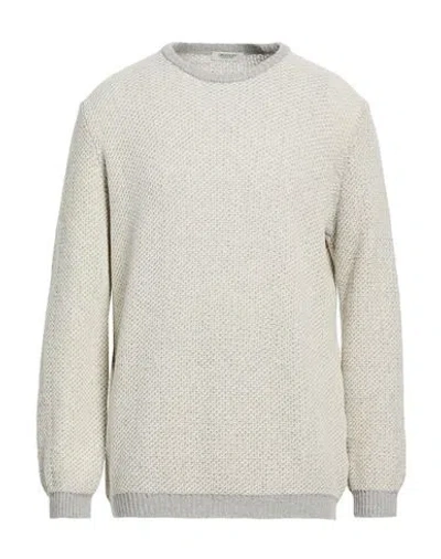 Crossley Man Sweater Light Grey Size L Cashmere, Cotton In Gray