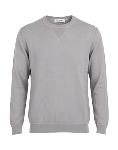 Crossley Man Sweater Light Grey Size L Cotton In Gray