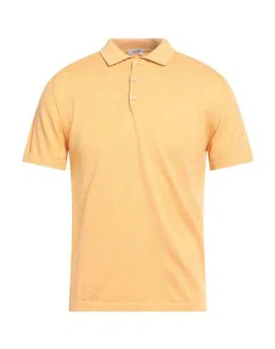 Crossley Man Sweater Mandarin Size L Cotton In Orange