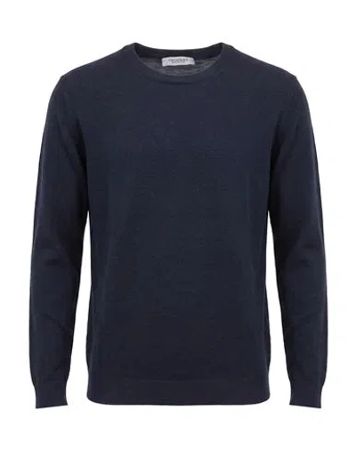 Crossley Man Sweater Midnight Blue Size L Virgin Wool