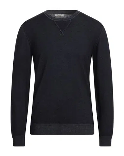 Crossley Man Sweater Midnight Blue Size Xxl Virgin Wool