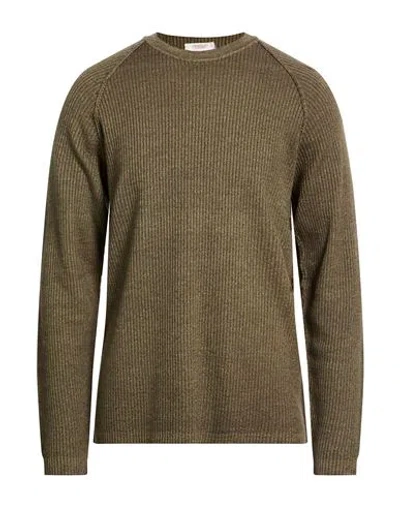 Crossley Man Sweater Military Green Size Xl Virgin Wool