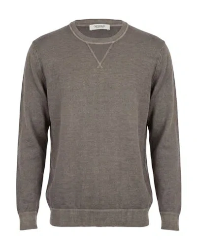 Crossley Man Sweater Military Green Size Xl Virgin Wool In Gray
