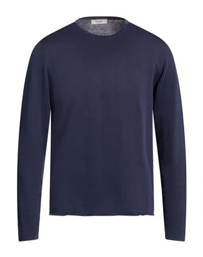 Crossley Man Sweater Navy Size Xl Cotton In Blue