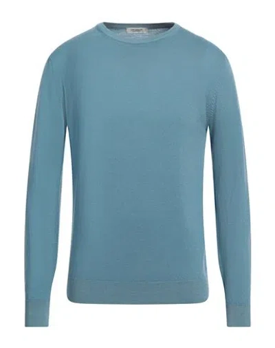 Crossley Man Sweater Pastel Blue Size Xl Virgin Wool