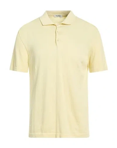 Crossley Man Sweater Pastel Yellow Size L Cotton
