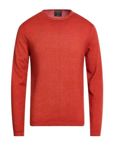 Crossley Man Sweater Rust Size L Cashmere In Brown