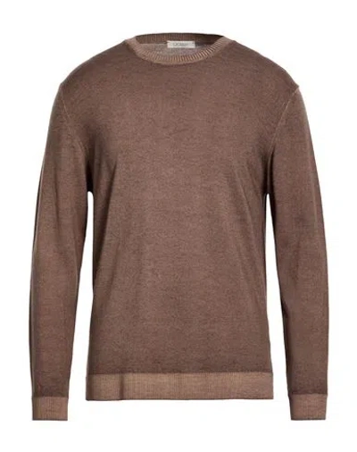 Crossley Man Sweater Taupe Size 3xl Virgin Wool In Brown