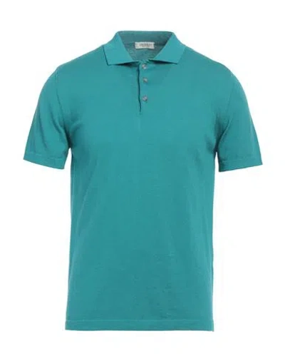 Crossley Man Sweater Turquoise Size Xl Cotton In Blue