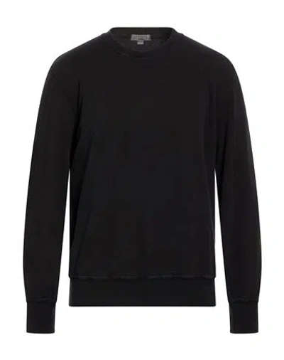 Crossley Man Sweatshirt Black Size Xl Cotton, Cashmere In Brown