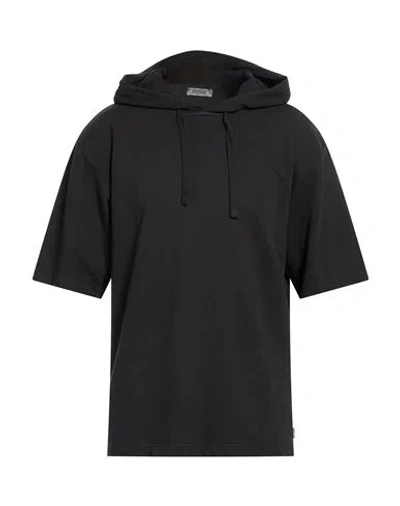 Crossley Man Sweatshirt Black Size Xl Cotton, Lycra, Elastane