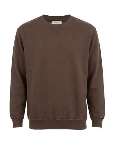 Crossley Man Sweatshirt Brown Size M Cotton In Purple