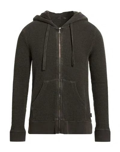 Crossley Man Sweatshirt Charcoal Size Xl Cotton In Black