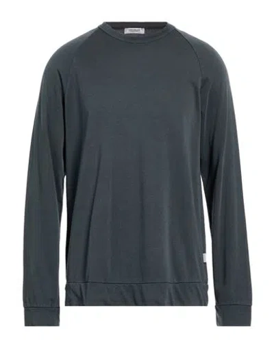 Crossley Man Sweatshirt Charcoal Size Xl Cotton, Lycra, Elastane In Black