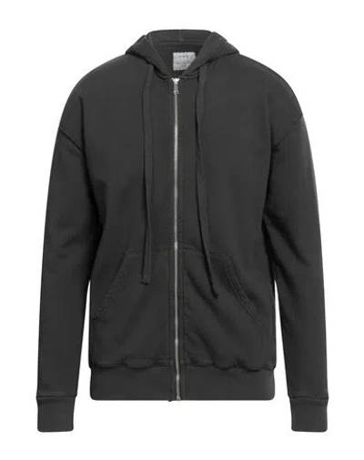 Crossley Man Sweatshirt Charcoal Size Xxl Cotton In Black