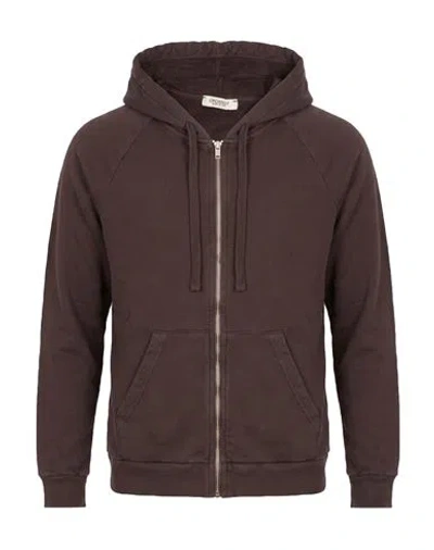 Crossley Man Sweatshirt Chocolate Brown Size M Cotton