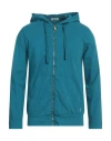 Crossley Man Sweatshirt Deep Teal Size Xl Cotton In Green
