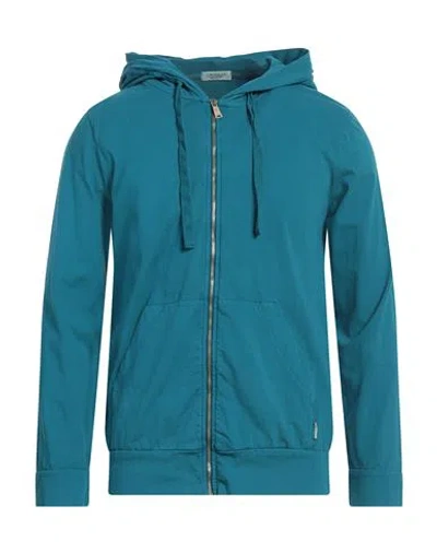 Crossley Man Sweatshirt Deep Teal Size Xl Cotton In Green