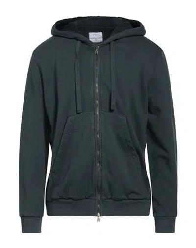 Crossley Man Sweatshirt Grey Size M Cotton In Blue
