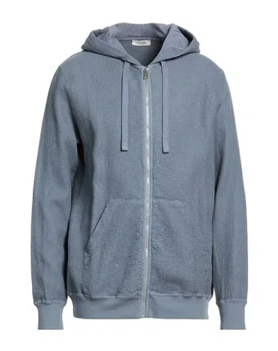 Crossley Man Sweatshirt Grey Size Xl Cotton In Blue