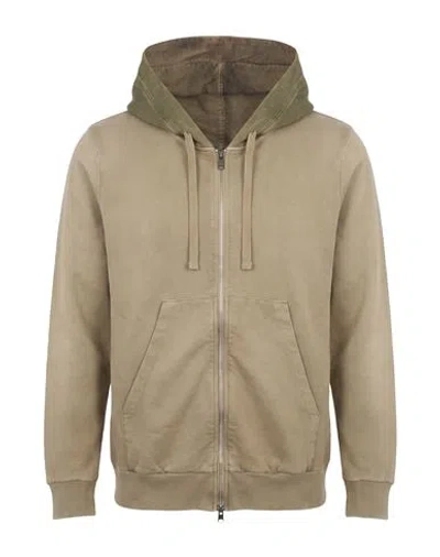 Crossley Man Sweatshirt Khaki Size L Cotton In Neutral