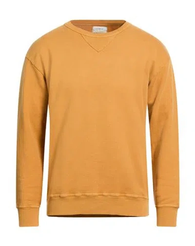 Crossley Man Sweatshirt Marigold Size Xl Cotton In Orange