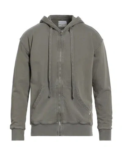 Crossley Man Sweatshirt Military Green Size Xxl Cotton In Gray