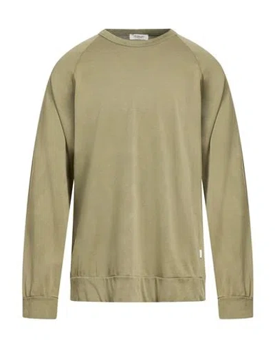 Crossley Man Sweatshirt Military Green Size Xxl Cotton, Lycra, Elastane