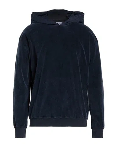 Crossley Man Sweatshirt Navy Size L Cotton In Blue