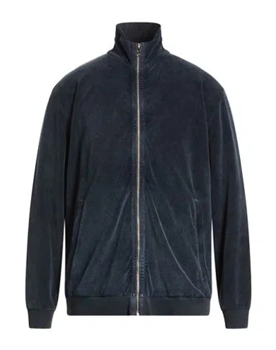 Crossley Man Sweatshirt Navy Size Xl Cotton In Blue